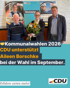 🤝 CDU unterstützt Aileen Borschke bei der Wahl im September