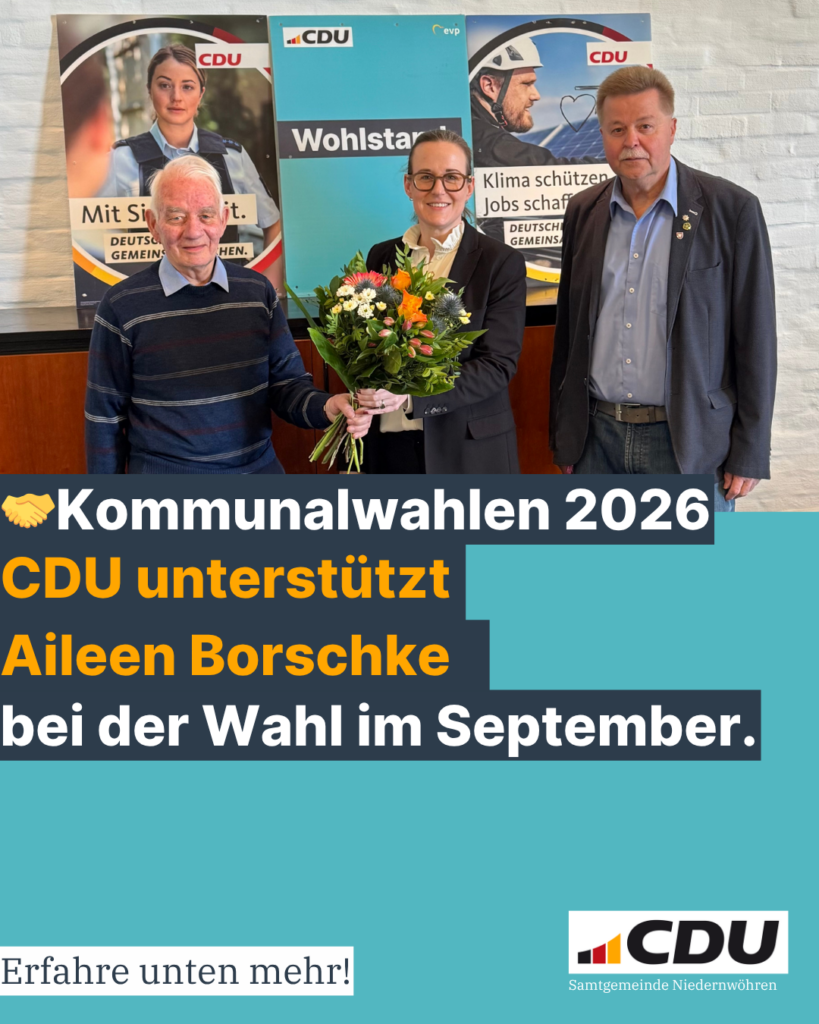 🤝 CDU unterstützt Aileen Borschke bei der Wahl im September